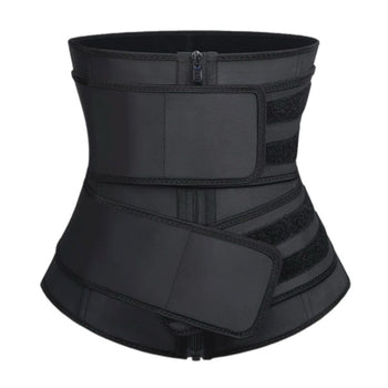 PF™ Ceinture Amincissante en latex noir Brûleur de graisse