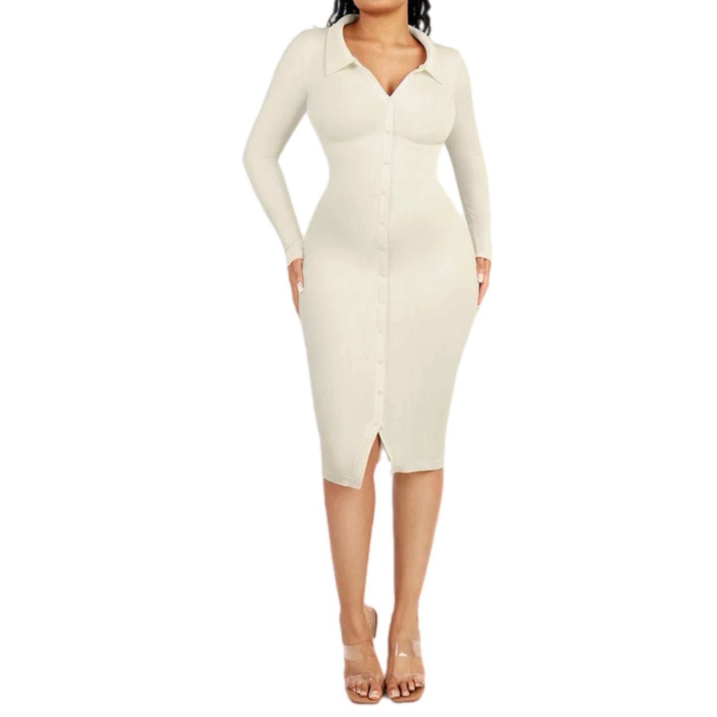 Seamless Shaping Effect Sweater Dress