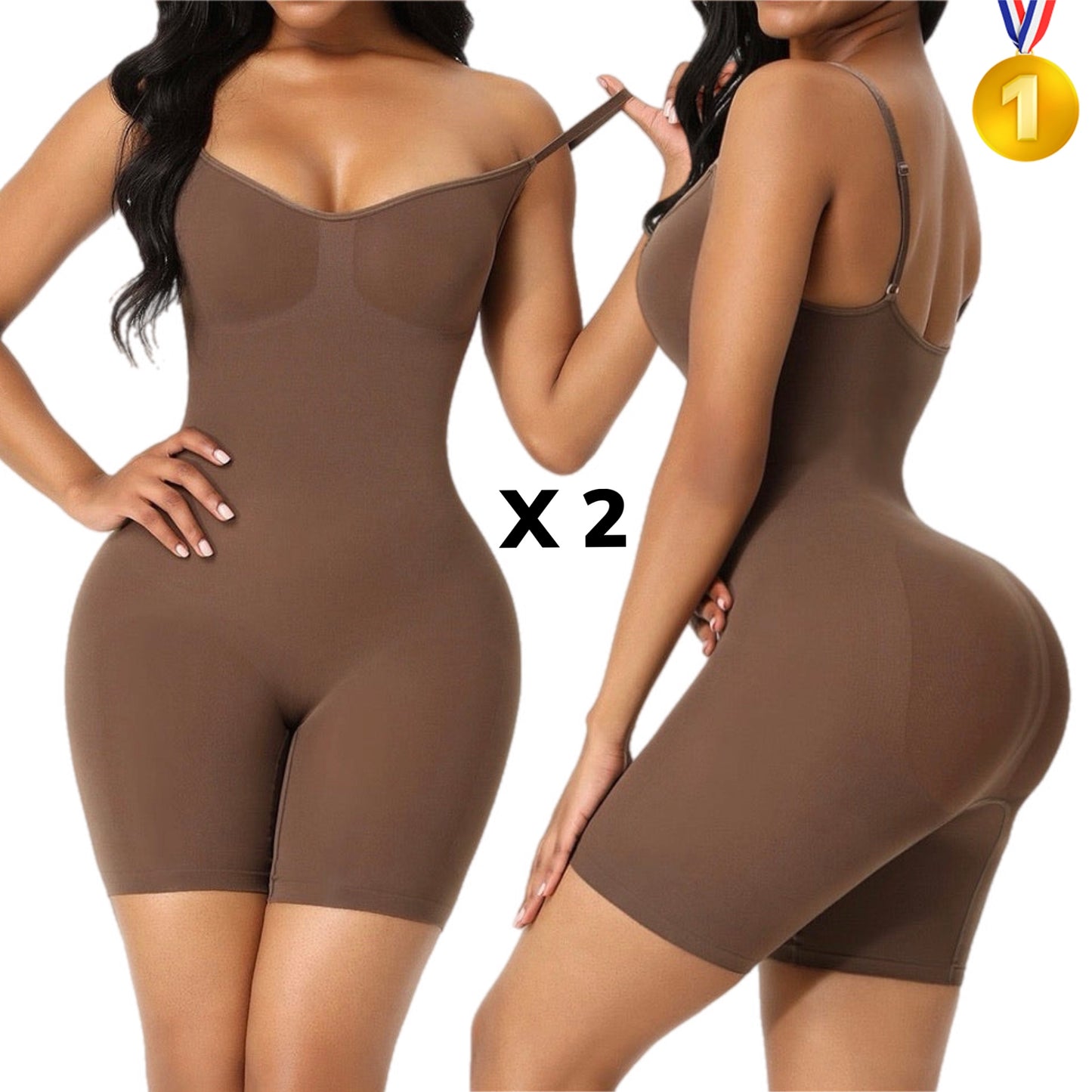 PF™ Lots De 2 Body’s Shorty Simple | Brown | Black | Beige