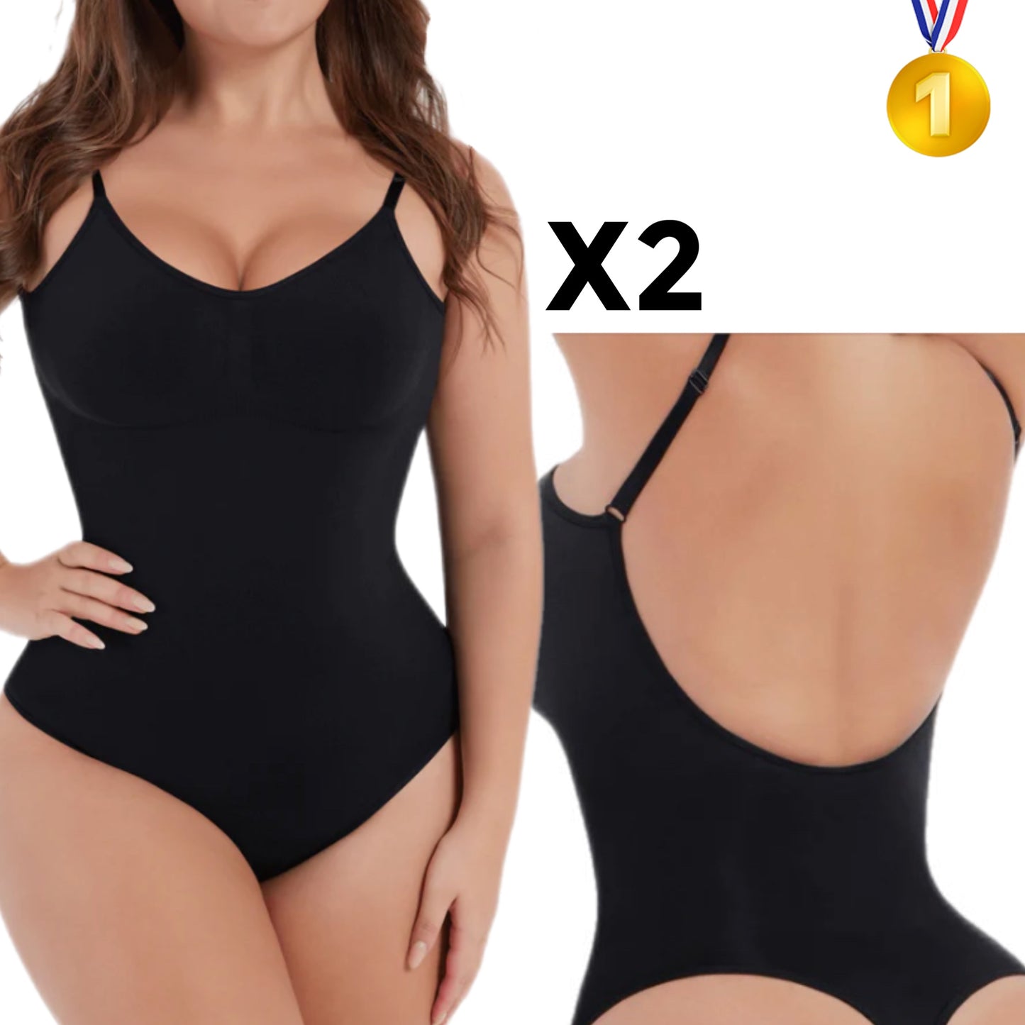 PF™ Lots De 2 Body’s String Dos Nu | Marron | Noir | Beige