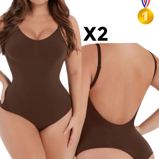 PF™ Pack of 2 String Back Bodysuits | Brown | Black | Beige