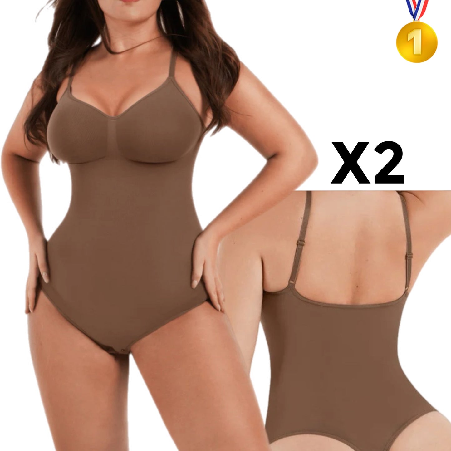 PF™ Lots De 2 Body’s String Simple | Marron | Noir | Beige