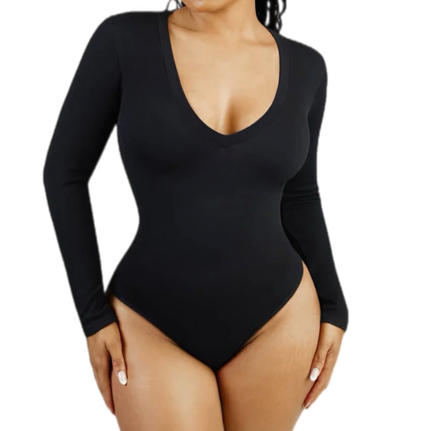 PF™ Long Sleeve V-Neck Shaping Bodysuit