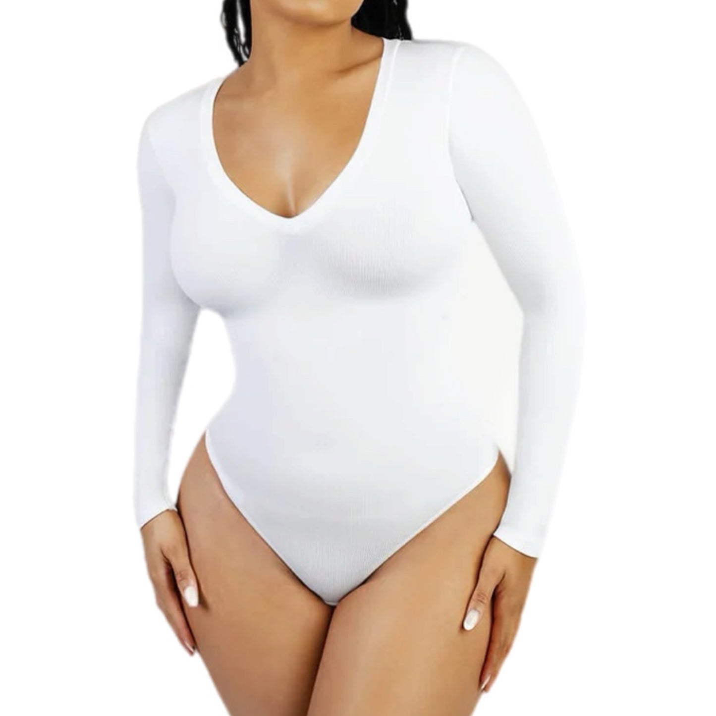 PF™ Long Sleeve V-Neck Shaping Bodysuit