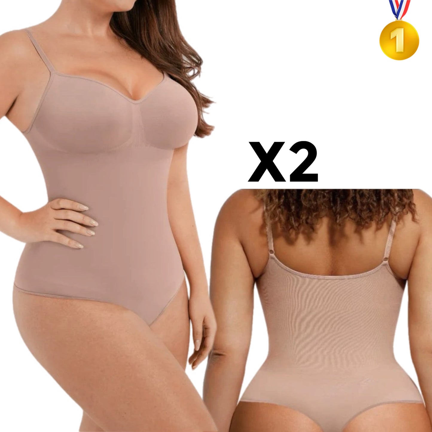 PF™ Lots De 2 Body’s String Simple | Marron | Noir | Beige