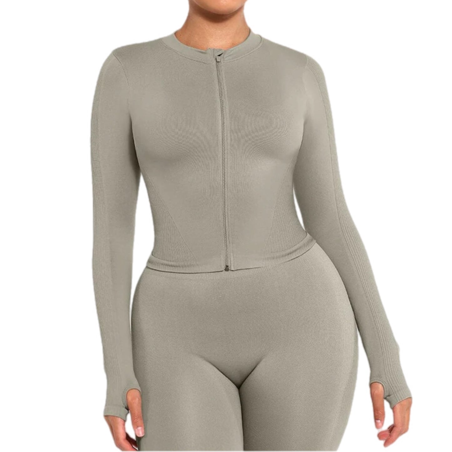 PF™ Thick Seamless Round Neck Woolen Fitness Set