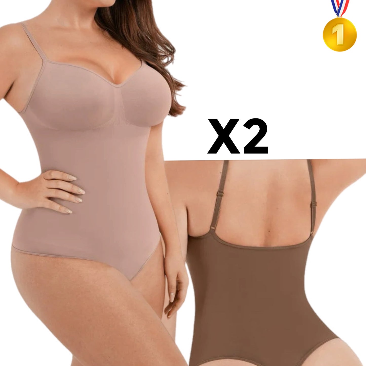 PF™ Lots De 2 Body’s String Simple | Marron | Noir | Beige