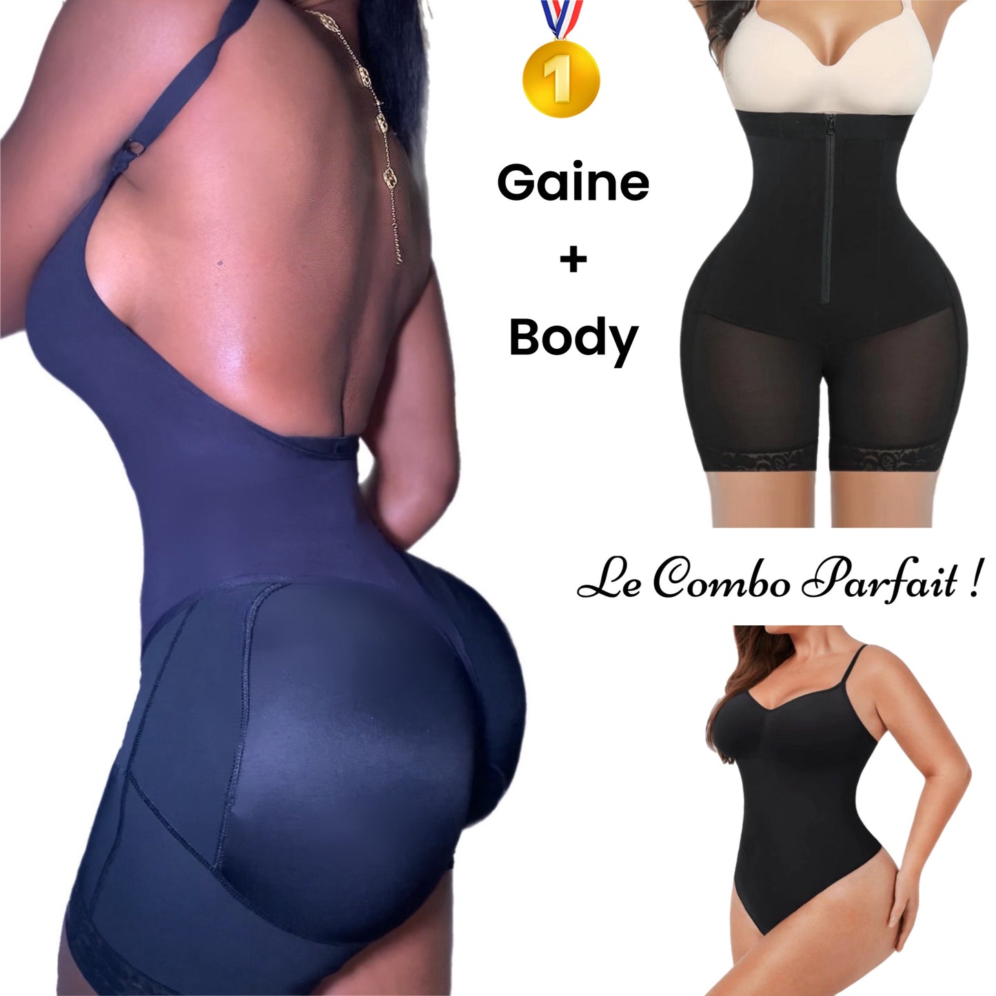 Combo Gaine Post Partum + Body Dos Nu