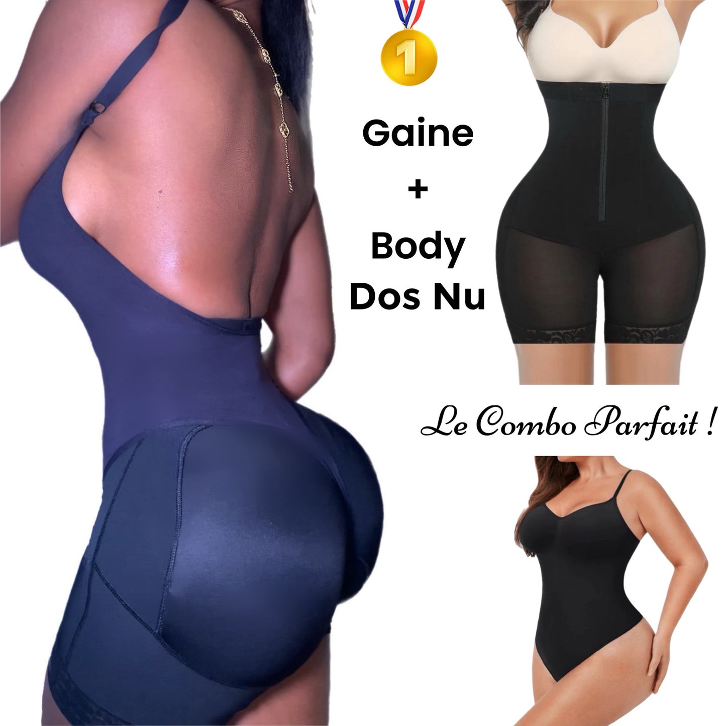 Combo Gaine Post Partum + Body Dos Nu