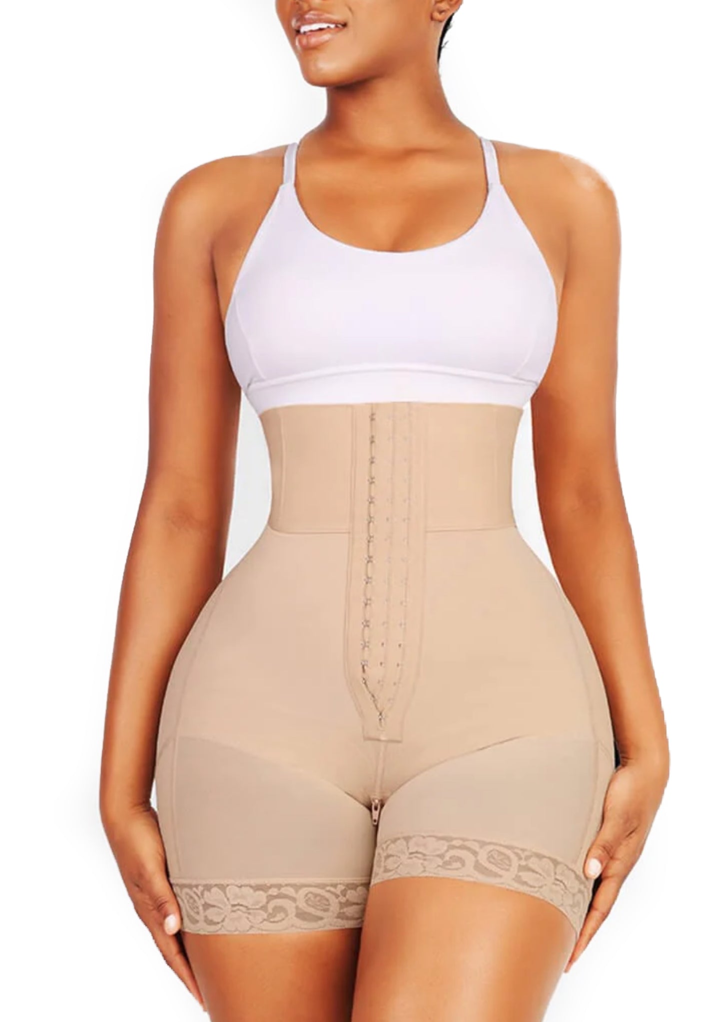 PF™ Gaine Shorty Crochet - Ceinture Intégrée