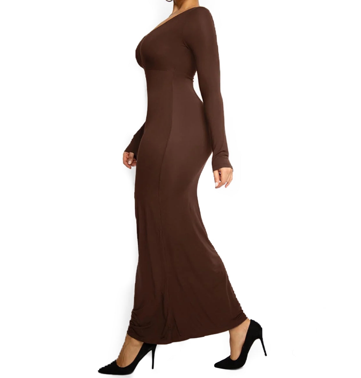 PF™ - Long Sleeve Slimming Long Dress