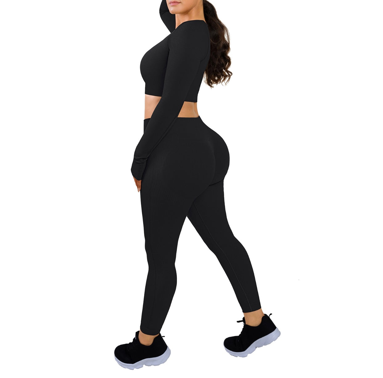 PF™ Thick Fitness Set Leggings and Long Sleeve Top