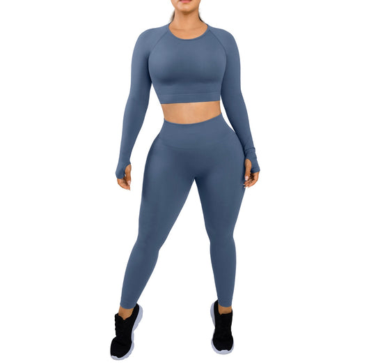 PF™ Thick Fitness Set Leggings and Long Sleeve Top