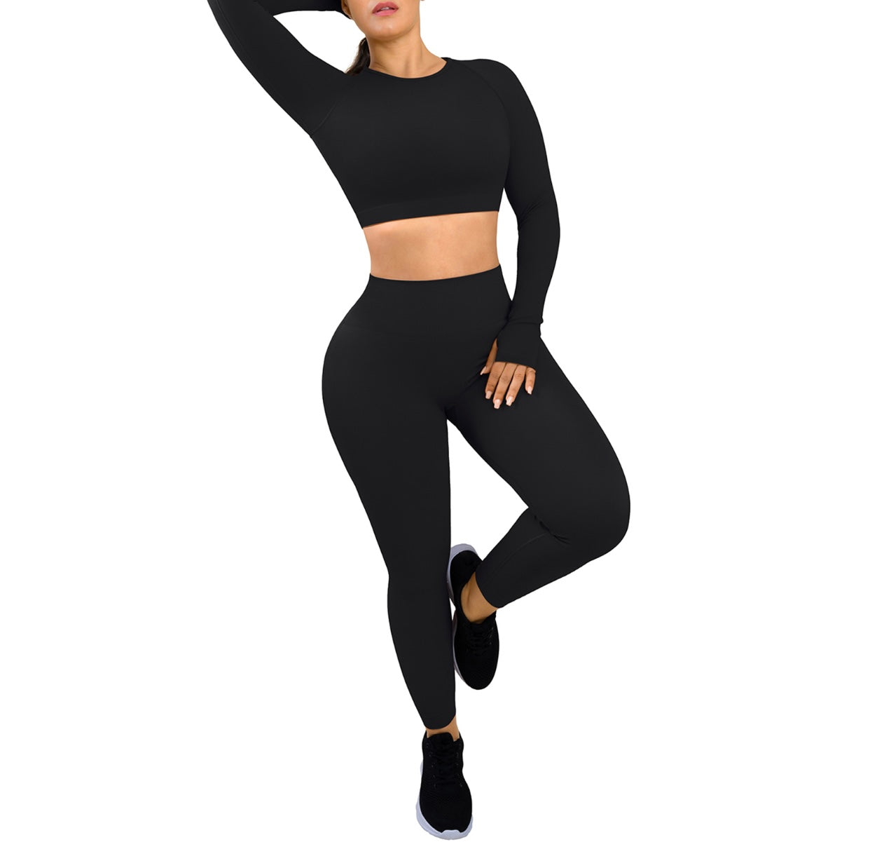 PF™ Thick Fitness Set Leggings and Long Sleeve Top