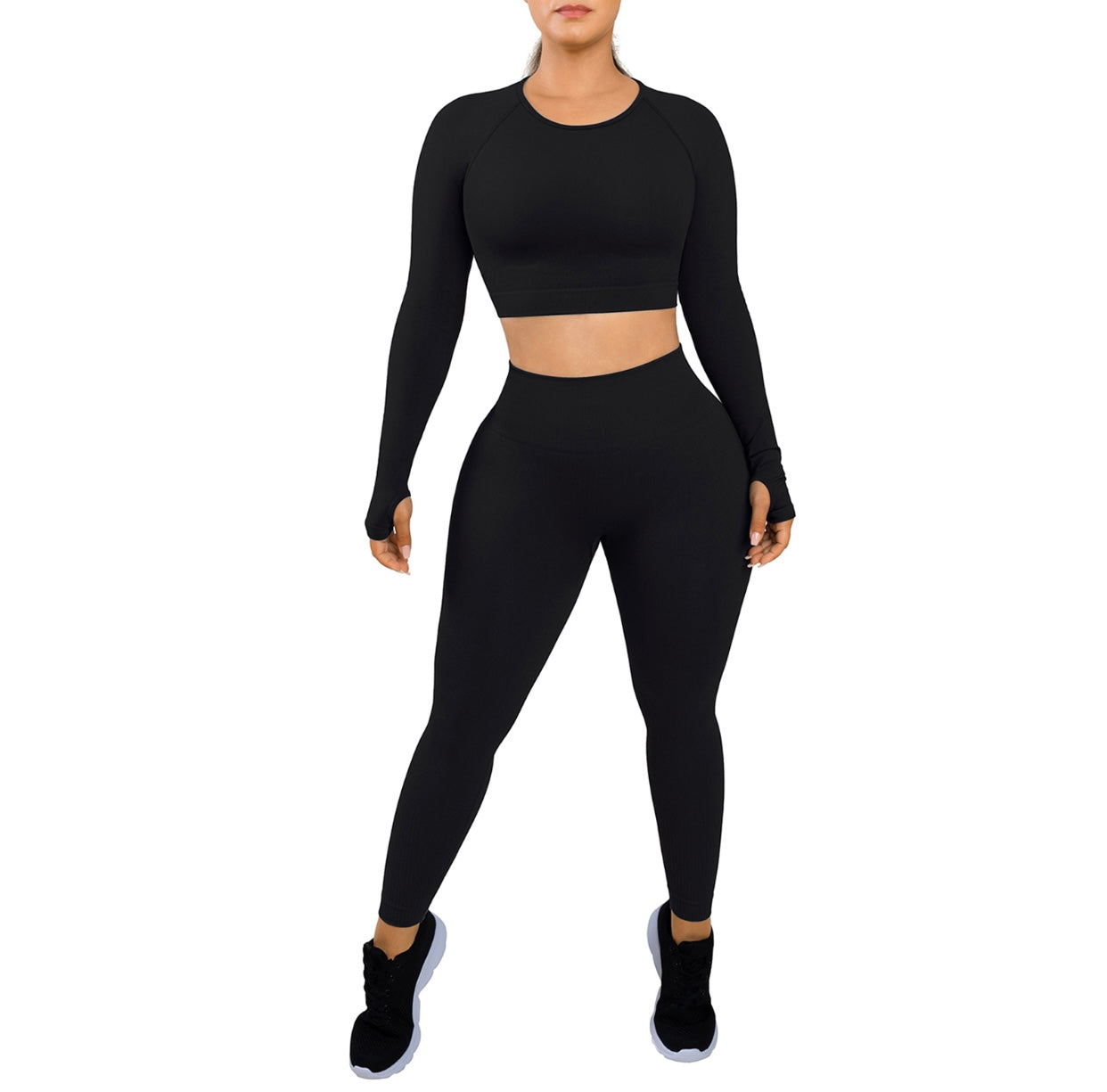 PF™ Thick Fitness Set Leggings and Long Sleeve Top