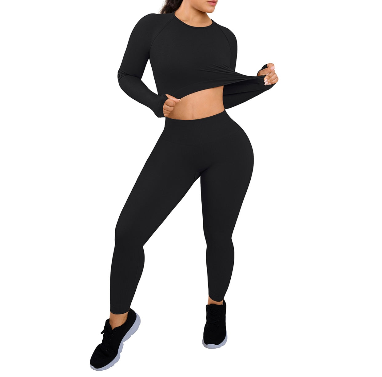 PF™ Thick Fitness Set Leggings and Long Sleeve Top