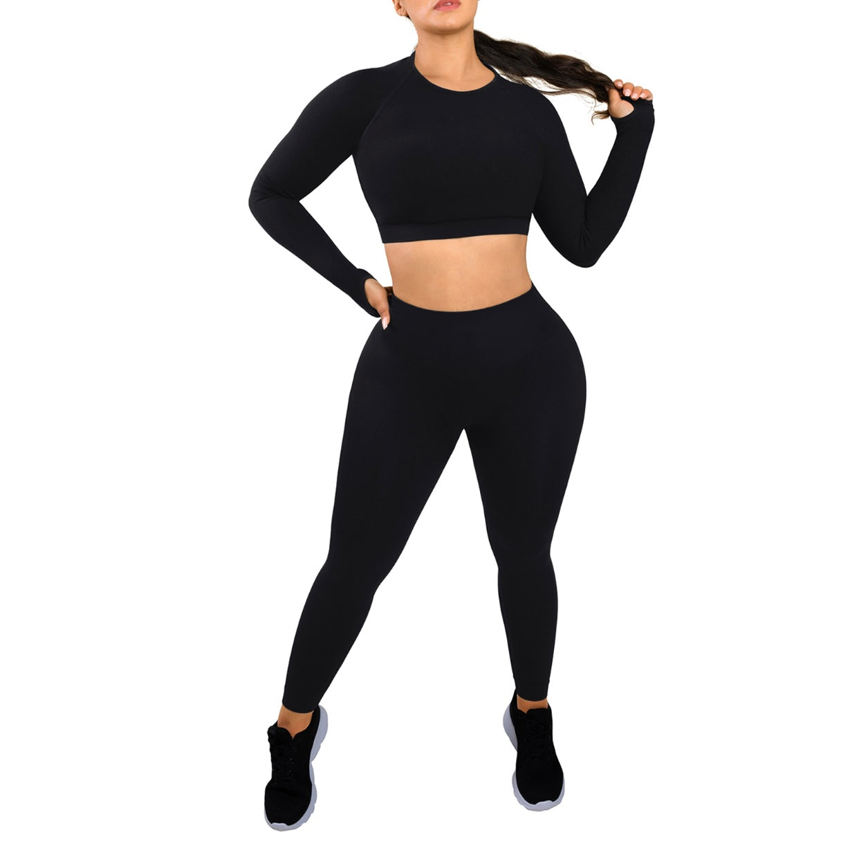 PF™ Thick Fitness Set Leggings and Long Sleeve Top