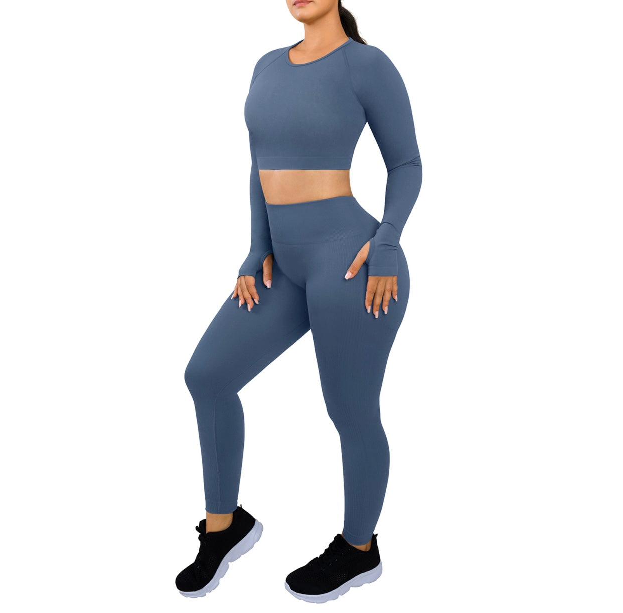 PF™ Thick Fitness Set Leggings and Long Sleeve Top