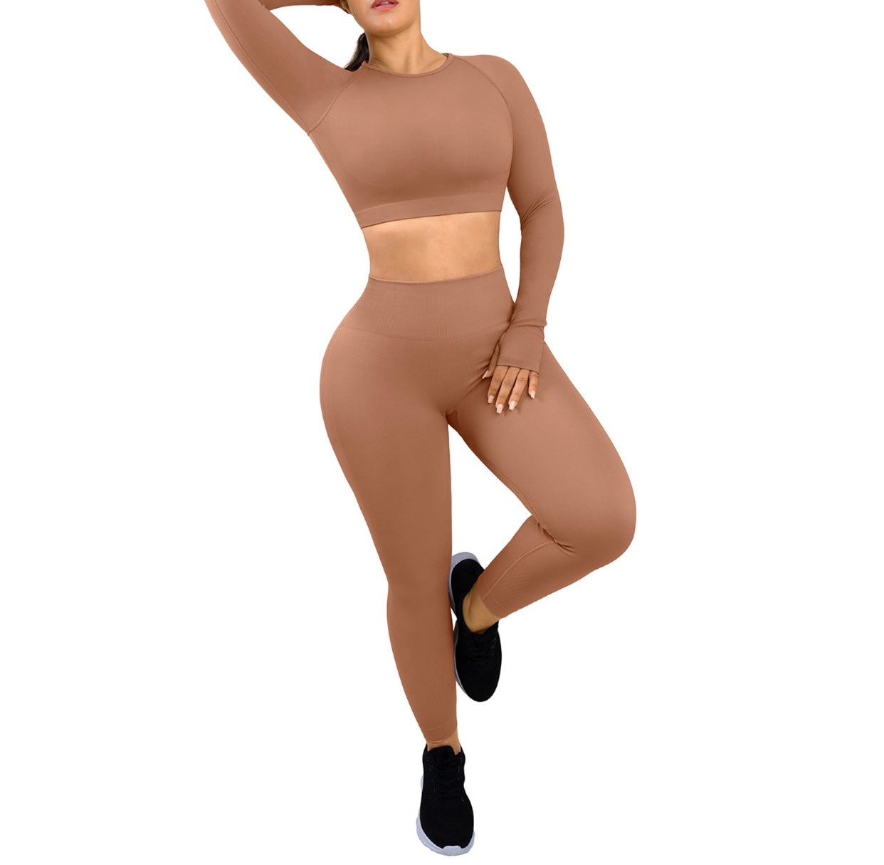 PF™ Thick Fitness Set Leggings and Long Sleeve Top