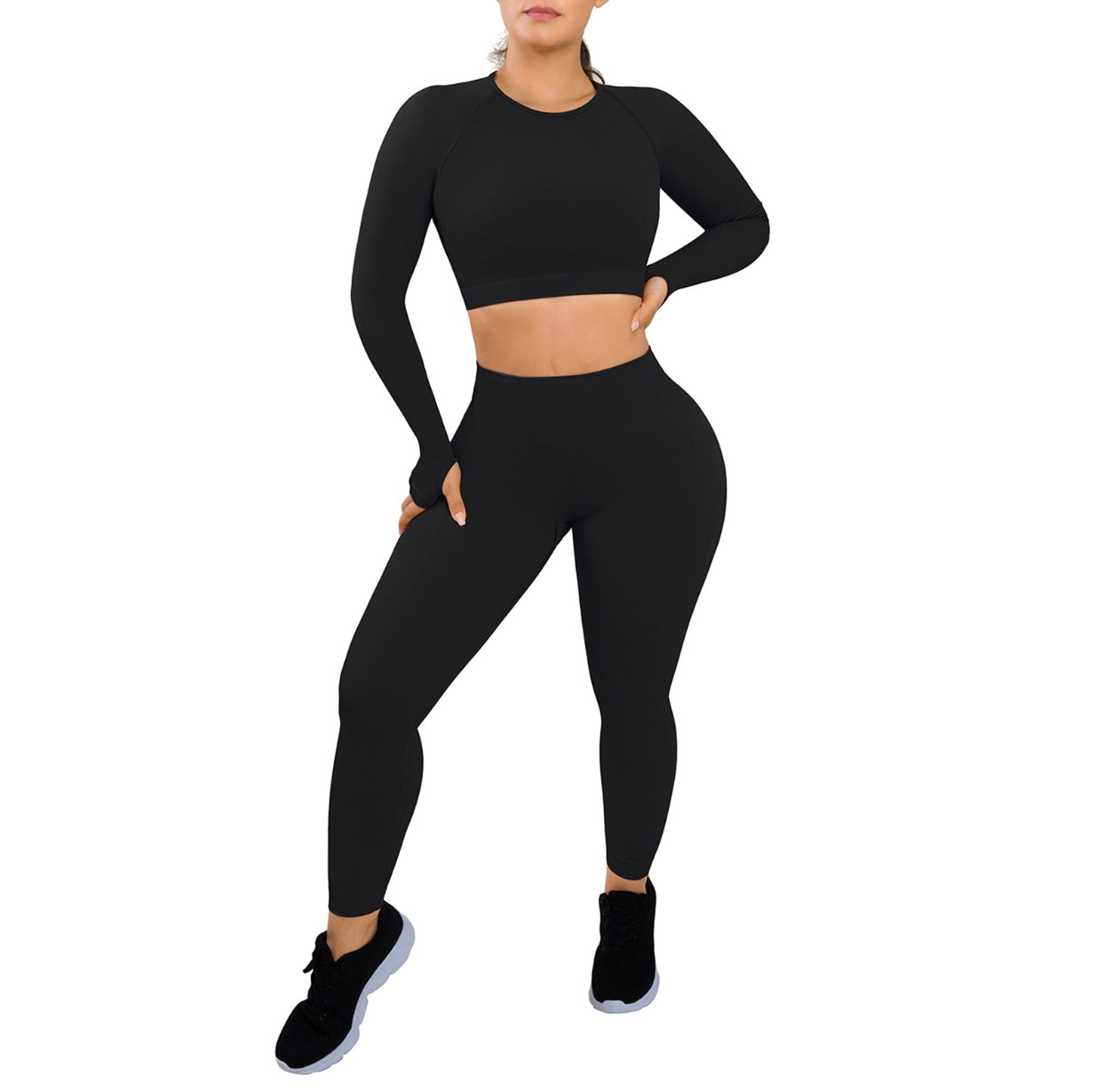 PF™ Thick Fitness Set Leggings and Long Sleeve Top