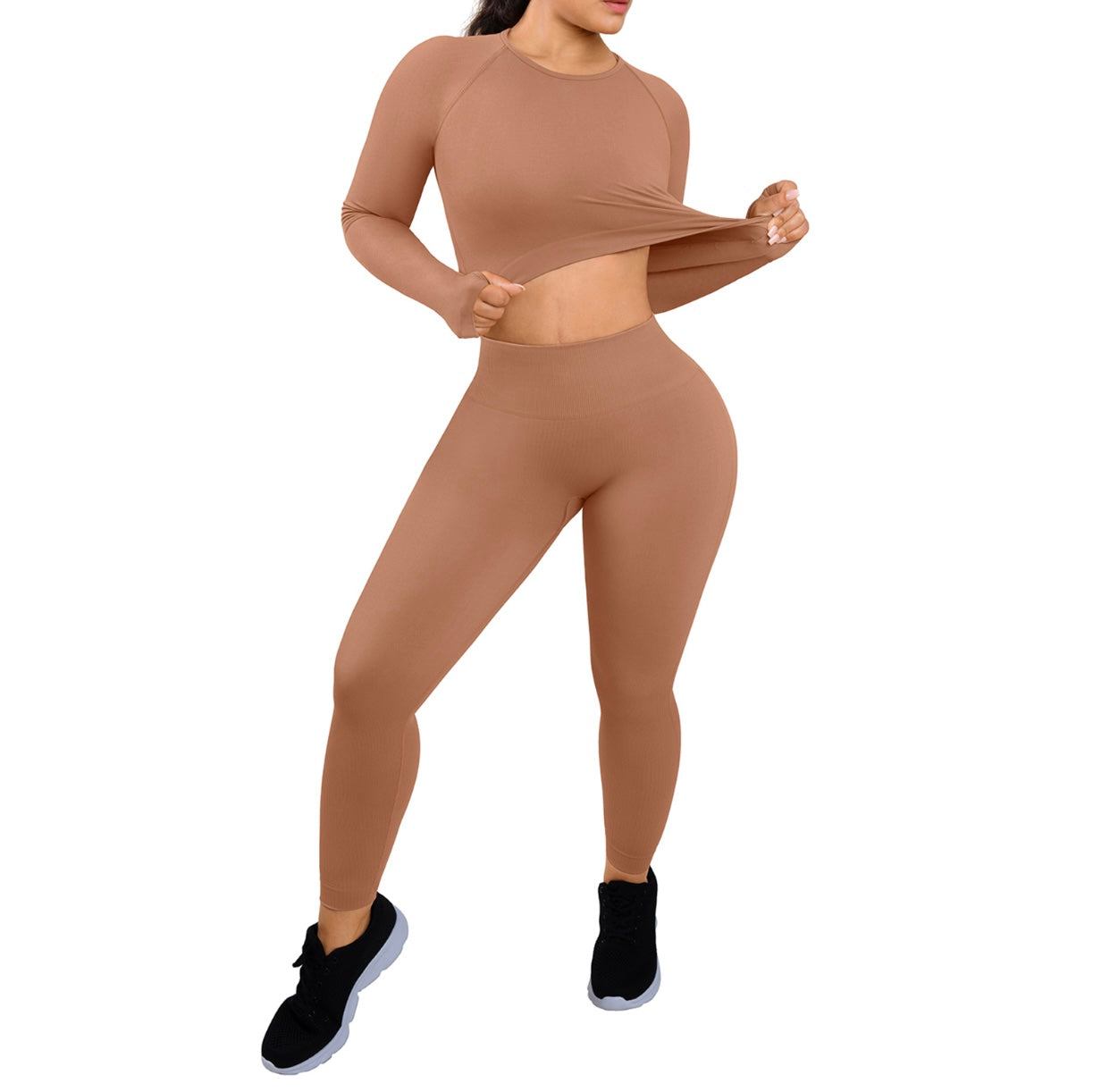 PF™ Thick Fitness Set Leggings and Long Sleeve Top