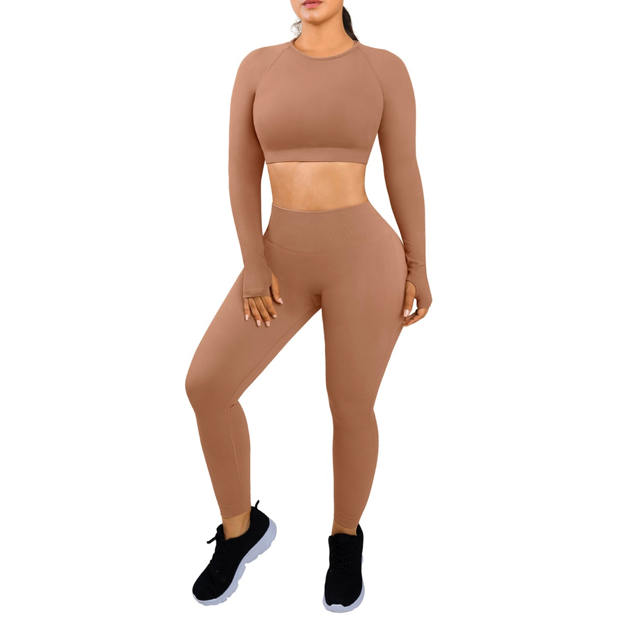 PF™ Thick Fitness Set Leggings and Long Sleeve Top